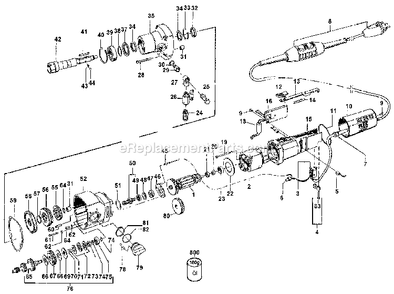 Page A Diagram and Parts List for BSW1513VR Type 1 Porter Cable Cordless Drill
